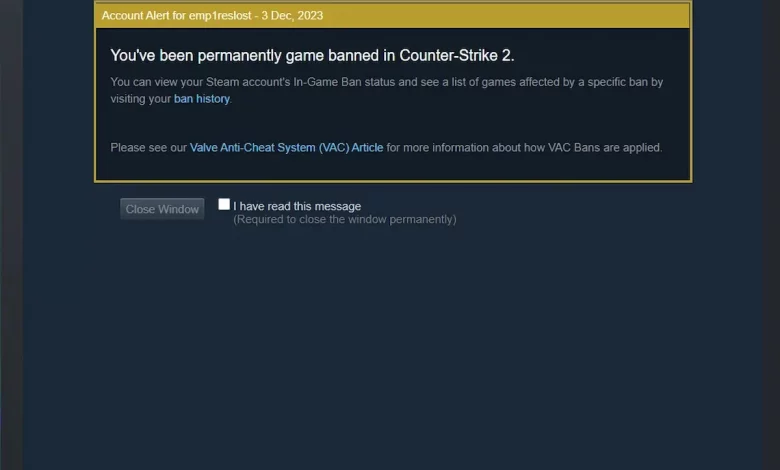 Baneo VAC de una cuenta de Steam